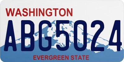 WA license plate ABG5024
