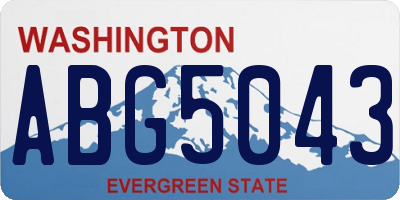 WA license plate ABG5043