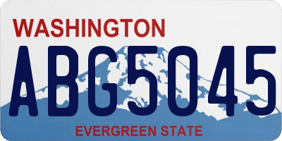 WA license plate ABG5045