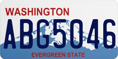 WA license plate ABG5046