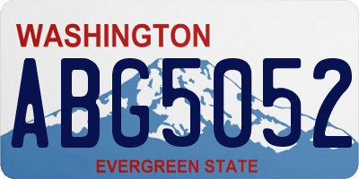 WA license plate ABG5052