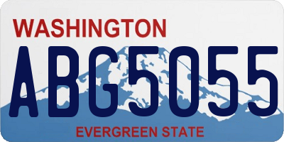 WA license plate ABG5055