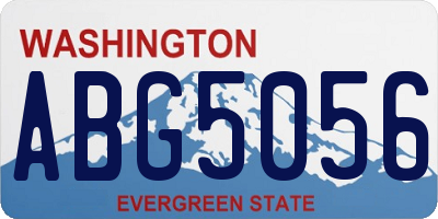 WA license plate ABG5056