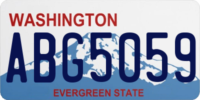 WA license plate ABG5059