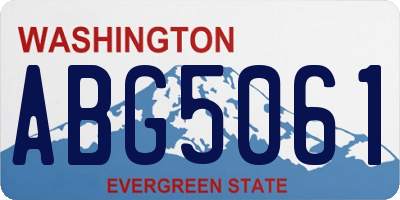WA license plate ABG5061