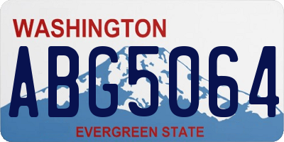 WA license plate ABG5064