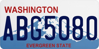 WA license plate ABG5080