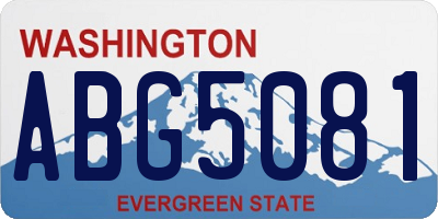 WA license plate ABG5081