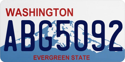 WA license plate ABG5092