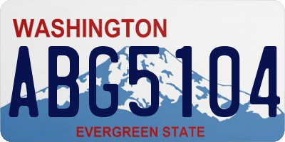 WA license plate ABG5104