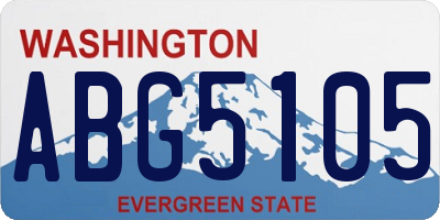 WA license plate ABG5105