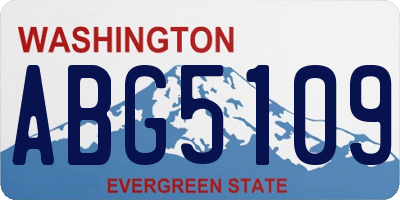 WA license plate ABG5109
