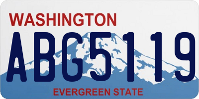 WA license plate ABG5119