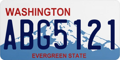 WA license plate ABG5121