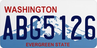WA license plate ABG5126