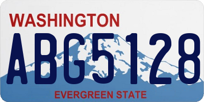 WA license plate ABG5128