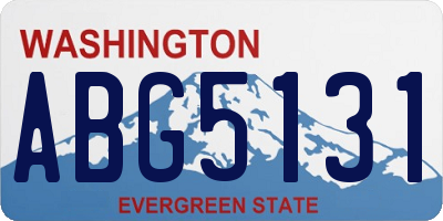 WA license plate ABG5131