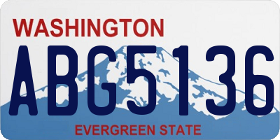 WA license plate ABG5136
