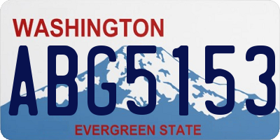 WA license plate ABG5153