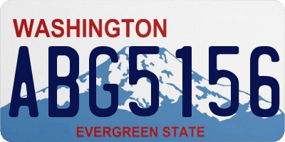 WA license plate ABG5156