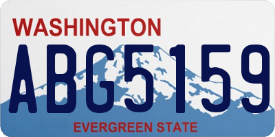 WA license plate ABG5159