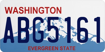 WA license plate ABG5161