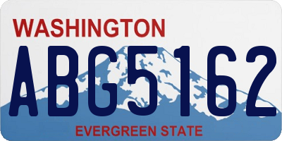 WA license plate ABG5162