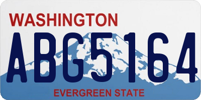 WA license plate ABG5164