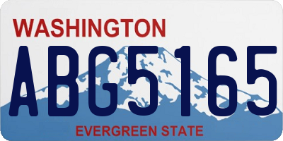 WA license plate ABG5165