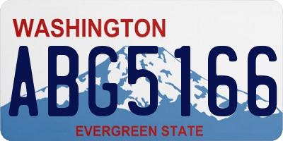 WA license plate ABG5166