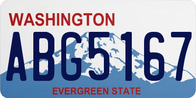 WA license plate ABG5167
