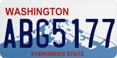 WA license plate ABG5177