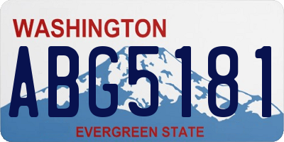 WA license plate ABG5181