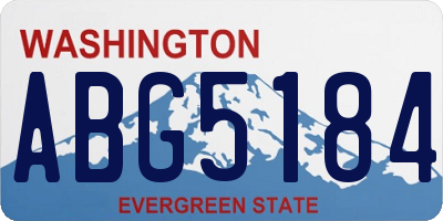 WA license plate ABG5184