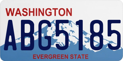 WA license plate ABG5185