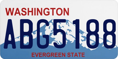 WA license plate ABG5188