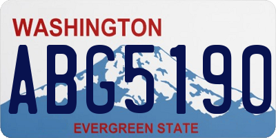 WA license plate ABG5190