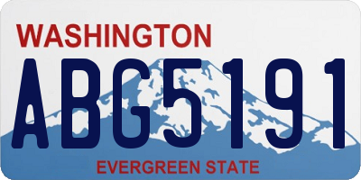 WA license plate ABG5191