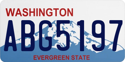 WA license plate ABG5197