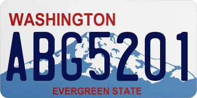 WA license plate ABG5201