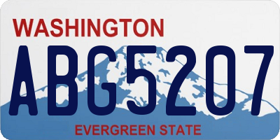 WA license plate ABG5207