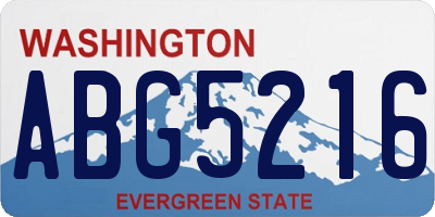 WA license plate ABG5216