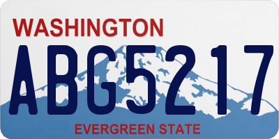 WA license plate ABG5217