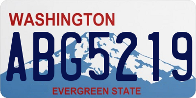 WA license plate ABG5219