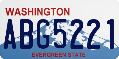 WA license plate ABG5221