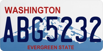 WA license plate ABG5232