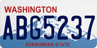 WA license plate ABG5237