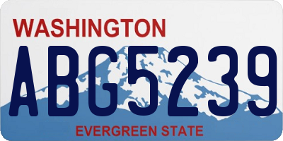 WA license plate ABG5239