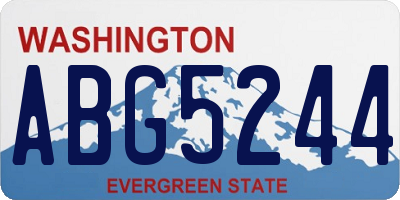WA license plate ABG5244