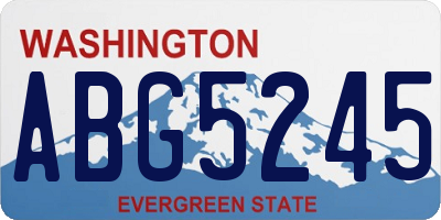 WA license plate ABG5245